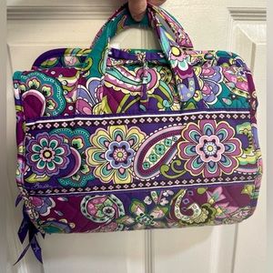 Vera Bradley Purple Floral Hanging Toiletry Cosmetic Bag, Like New Condition!